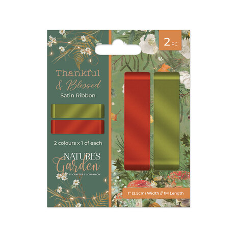 Crafter's Companion Thankful & Blessed Satin Ribbon (NG-TAB-SRIB)