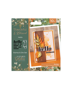 Crafter's Companion Thankful & Blessed Stamp & Die Hello (NG-TAB-STD-HELL)