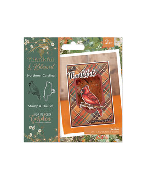 Crafter's Companion Thankful & Blessed Stamp & Die Northern Cardinal (NG-TAB-STD-NOCA)
