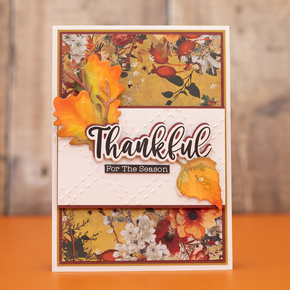 Crafter's Companion Thankful & Blessed Stamp & Die Thankful (NG-TAB-STD-THA)