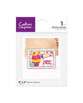 Crafter's Companion Partial 3D Embossing Folders Birthday Cupcake (CC-3D-EF4-BICU)