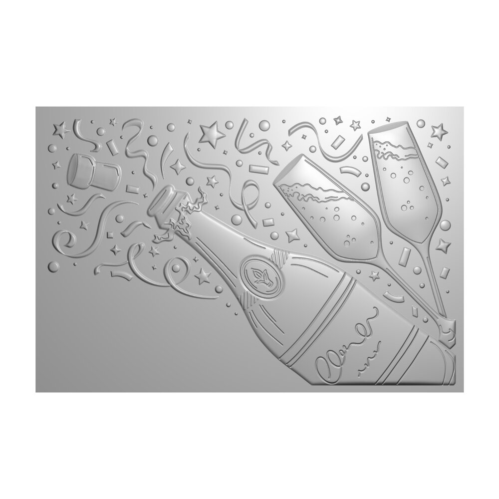 Crafter's Companion Partial 3D Embossing Folders Celebrate Champagne (CC-3D-EF4-CECH) Crafter's Companion Partial 3D Embossing Folders Celebrate Champagne (CC-3D-EF4-CECH)