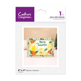 Crafter's Companion Partial 3D Embossing Folders Holly and Candles (CC-3D-EF4-HOCA)