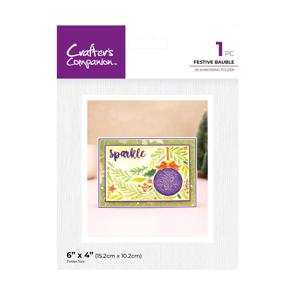 Crafter's Companion Partial 3D Embossing Folders Festive Bauble (CC-3D-EF4-FEBA) Crafter's Companion Partial 3D Embossing Folders Festive Bauble (CC-3D-EF4-FEBA)