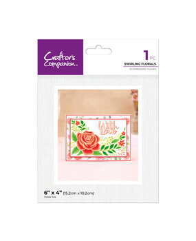 Crafter's Companion Partial 3D Embossing Folders Swirling Florals (CC-3D-EF4-SWFL)