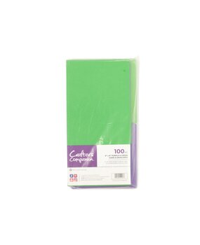 Crafter's Companion Purple & Green 6x6 Inch Card & Envelopes (100pcs) (CC-PGCBEN-6X6)