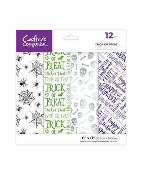 Crafter's Companion Luxury Foiled Acetate Pack 8x8 Inch Trick or Treat (CC-FACE8-TRTR)