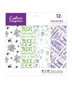 Crafter's Companion Luxury Foiled Acetate Pack 12x12 Inch Trick or Treat (CC-FACE12-TRTR)