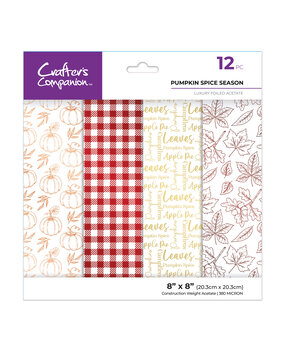 Crafter's Companion Luxury Foiled Acetate Pack 8x8 Inch Pumpkin Spice Season (CC-FACE8-PUMSP)