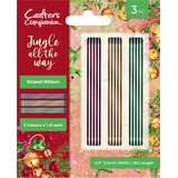 Crafter's Companion Jingle All The Way Stripped Ribbon (3x2m) (JATW-STRIP-RIB)
