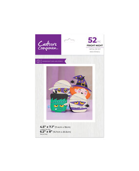 Crafter's Companion Halloween Character Boxes Stencil & Dies Fright Night Treat Boxes (CC-STEN-MD-DIM-FNTB)