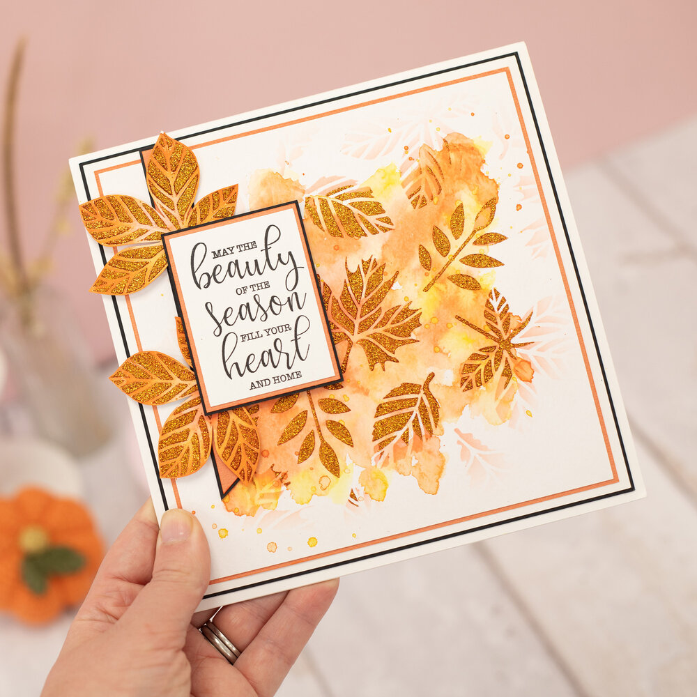 Crafter's Companion Halloween & Fall Glitter Stencil Golden Fall (CC-STEN-GOLFA) Crafter's Companion Halloween & Fall Glitter Stencil Golden Fall (CC-STEN-GOLFA)