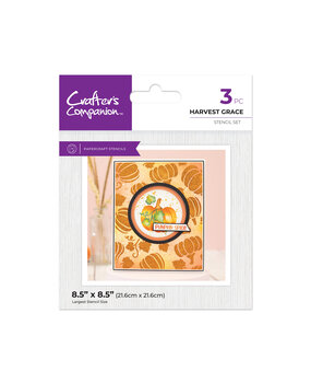 Crafter's Companion Halloween & Fall Glitter Stencil Harvest Grace (CC-STEN-HARGR)