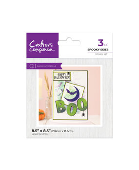 Crafter's Companion Halloween & Fall Glitter Stencil Spooky Skies (CC-STEN-SPOSK)