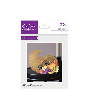 Crafter's Companion Halloween & Fall Shaped Card Stamp & Die Cornucopia (CC-STD-CORNU)