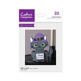 Crafter's Companion Halloween & Fall Shaped Card Stamp & Die Feline Spooky (CC-STD-FELSPO)