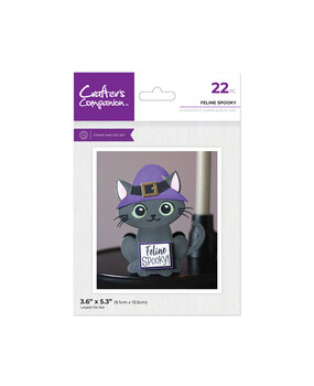 Crafter's Companion Halloween & Fall Shaped Card Stamp & Die Feline Spooky (CC-STD-FELSPO)
