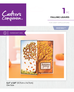 Crafter's Companion Halloween & Christmas 12 CACD Metal Die Edgeable Falling Leaves (CC-MD-EDG-FALL)