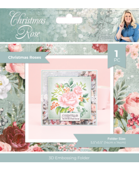 Crafter's Companion Christmas Rose 3D Embossing Folders Christmas Roses (S-CR-EF5.5-3D-CHRO)