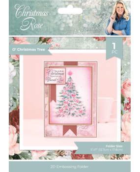 Crafter's Companion Christmas Rose 2D Embossing Folders O' Christmas Tree (S-CR-EF5-OCTR)