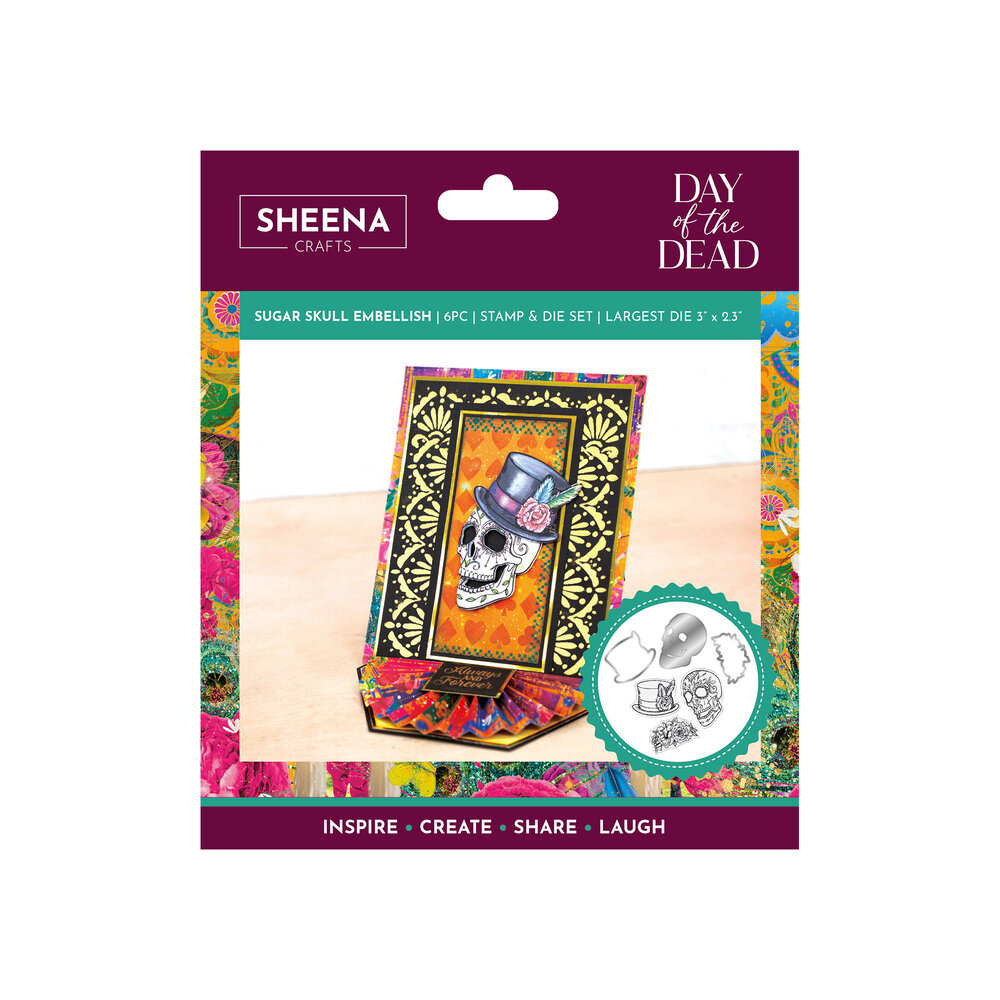 Crafter's Companion Day of the Dead Stamp & Die Sugar Skull Embellish (SD-DOD-STD-SSE) Crafter's Companion Day of the Dead Stamp & Die Sugar Skull Embellish (SD-DOD-STD-SSE)