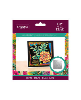 Crafter's Companion Day of the Dead 3D Embossing Folder Marigold Medley (SD-DOD-EF5.5-3D-MAME)