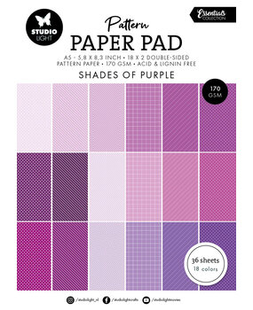Studio Light Shades Of Purple A5 Pattern Paper Pad (SL-ES-PPP249) (BASIC) Studio Light Shades Of Purple A5 Pattern Paper Pad (SL-ES-PPP249) (BASIC)