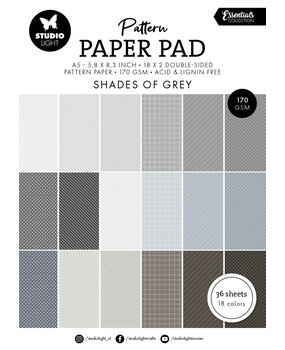 Studio Light Shades Of Grey A5 Pattern Paper Pad (SL-ES-PPP250) (BASIC) Studio Light Shades Of Grey A5 Pattern Paper Pad (SL-ES-PPP250) (BASIC)