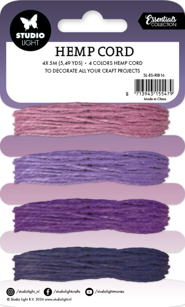 Studio Light Shades Of Purple Hemp Cord (SL-ES-RIB16) (BASIC) Studio Light Shades Of Purple Hemp Cord (SL-ES-RIB16) (BASIC)