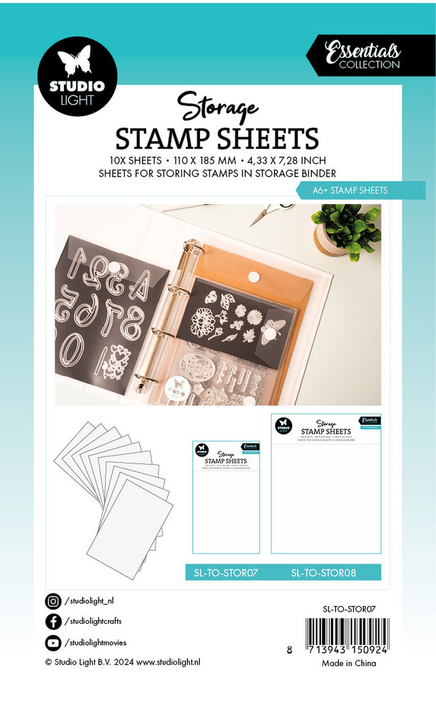 Studio Light Storage Stamp Sheets A6+ Stamp Sheets (10pcs) (SL-TO-STOR07) (BASIC) Studio Light Storage Stamp Sheets A6+ Stamp Sheets (10pcs) (SL-TO-STOR07) (BASIC)