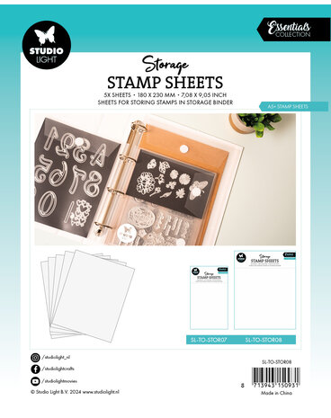 Studio Light Storage Stamp Sheets A5+ Stamp Sheets (10pcs) (SL-TO-STOR08) (BASIC) Studio Light Storage Stamp Sheets A5+ Stamp Sheets (10pcs) (SL-TO-STOR08) (BASIC)