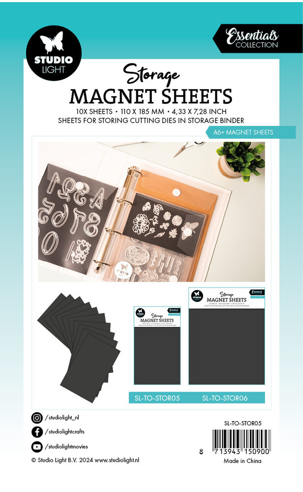 Studio Light Storage Magnet Sheets A6+ Magnetic Sheets (10pcs) (SL-TO-STOR05) (BASIC)