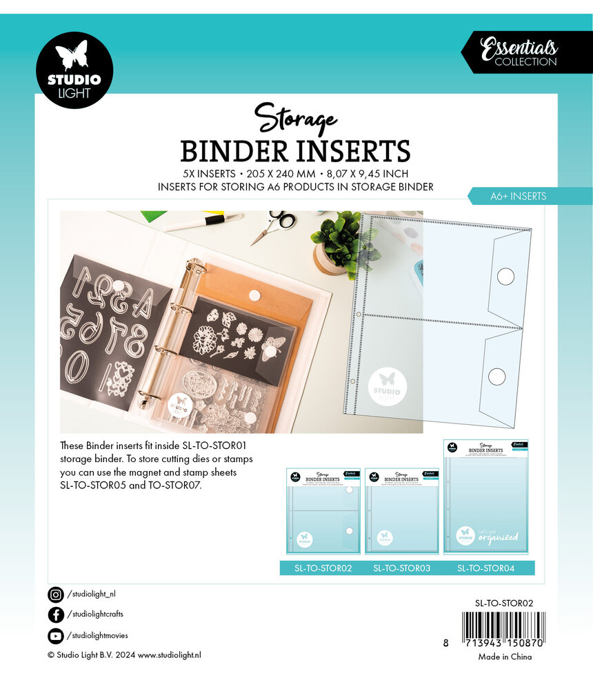 Studio Light Storage Binder Inserts A6+ Insert (5pcs) (SL-TO-STOR02) (BASIC) Studio Light Storage Binder Inserts A6+ Insert (5pcs) (SL-TO-STOR02) (BASIC)