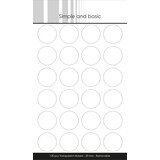 Simple and Basic Transparent Sticker - Removable Ø20mm (120pcs) (SBA651)