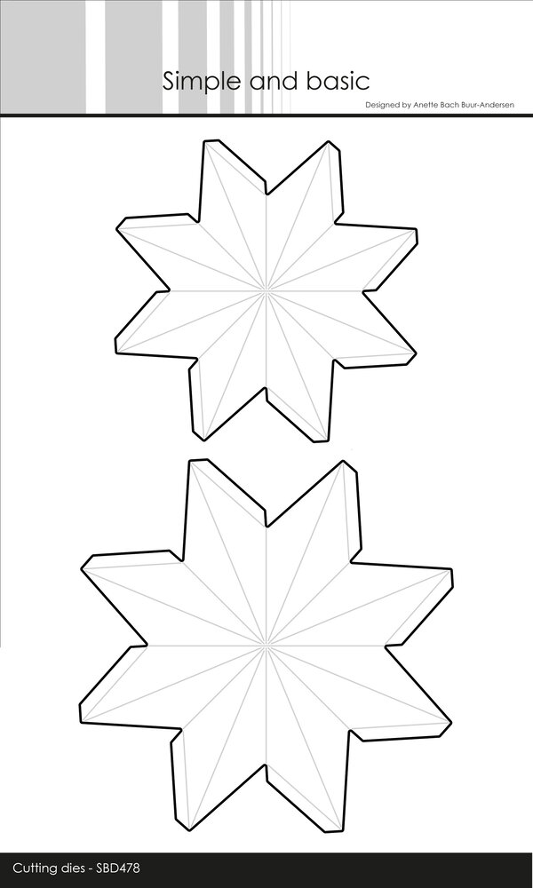 Simple and Basic Star Ornament - Small/Medium Dies (SBD478)