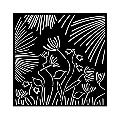 Stamperia Forest Thick Stencil 18x18cm Abstract Flowers (KSTDQ118) Stamperia Forest Thick Stencil 18x18cm Abstract Flowers (KSTDQ118)
