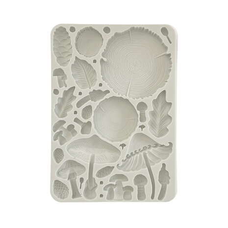 Stamperia Golden Harmony Silicon Mould A5 Wood and Mushrooms (KACMA536)