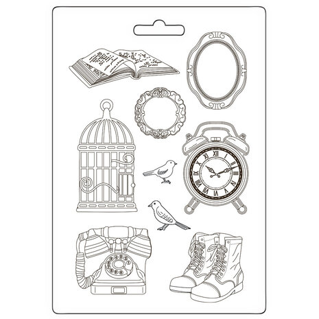 Stamperia Golden Harmony Soft Mould A4 Elements (K3PTA4581)