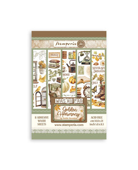 Stamperia Golden Harmony A5 Washi Pad (8pcs) (SBW11) (DISCONTINUED) Stamperia Golden Harmony A5 Washi Pad (8pcs) (SBW11) (DISCONTINUED)