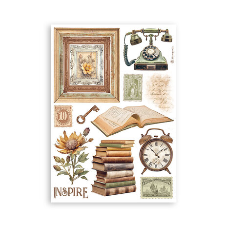 Stamperia Golden Harmony A5 Washi Pad (8pcs) (SBW11) Stamperia Golden Harmony A5 Washi Pad (8pcs) (SBW11)