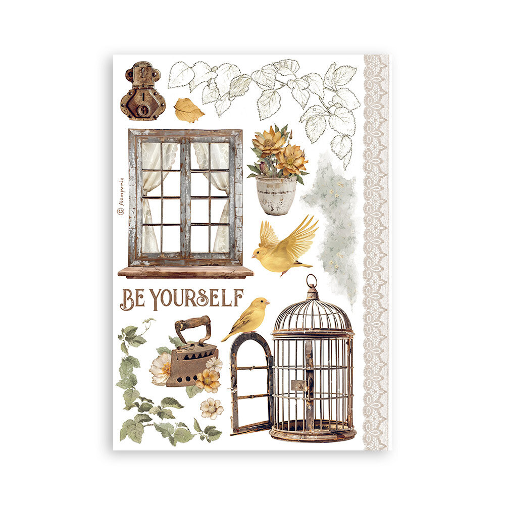 Stamperia Golden Harmony A5 Washi Pad (8pcs) (SBW11) Stamperia Golden Harmony A5 Washi Pad (8pcs) (SBW11)