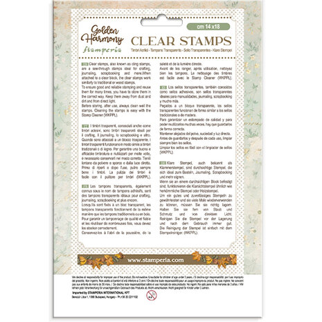 Stamperia Golden Harmony Clear Stamps (WTK201) Stamperia Golden Harmony Clear Stamps (WTK201)