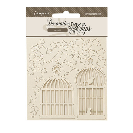 Stamperia Golden Harmony Decorative Chips Cages (SCB234) Stamperia Golden Harmony Decorative Chips Cages (SCB234)