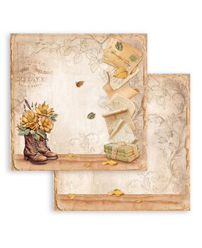 Stamperia Golden Harmony 12x12 Inch Paper Sheets Boots (10pcs) (SBB1020) (DISCONTINUED)