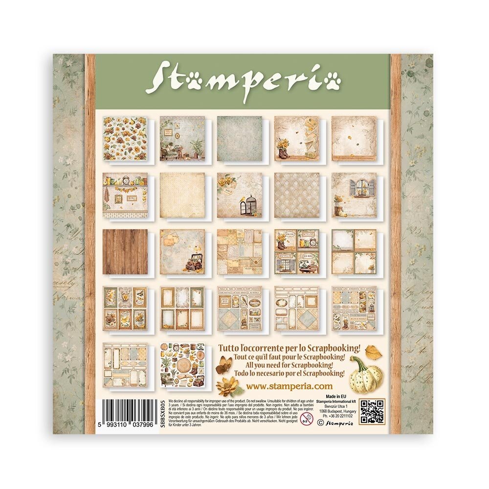 Stamperia Golden Harmony 8x8 Inch Paper Pack Maxi (Single Face) (SBBSXB05) Stamperia Golden Harmony 8x8 Inch Paper Pack Maxi (Single Face) (SBBSXB05)