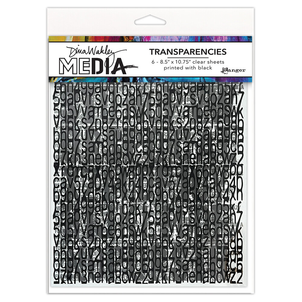 Ranger Dina Wakley MEdia Transparencies Typography Set 2 (MDA82668) Ranger Dina Wakley MEdia Transparencies Typography Set 2 (MDA82668)
