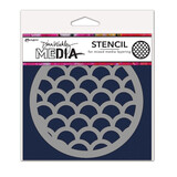 Ranger Dina Wakley MEdia Stencil Scales Coaster (MDS84969) (DISCONTINUED)