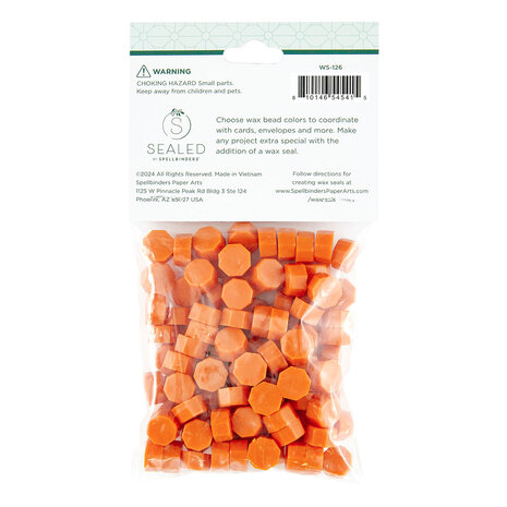 Spellbinders Orange Wax Beads (100pcs) (WS-126)