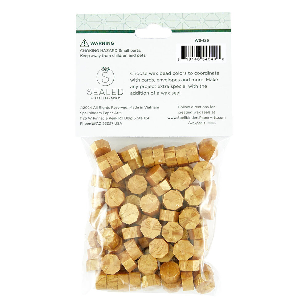 Spellbinders Glitz Gold Wax Beads (100pcs) (WS-125)