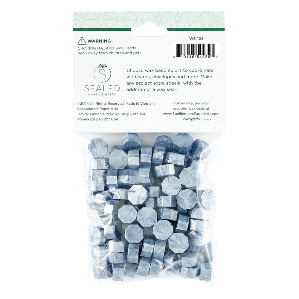 Spellbinders Blue Smoke Wax Beads (100pcs) (WS-124) Spellbinders Blue Smoke Wax Beads (100pcs) (WS-124)